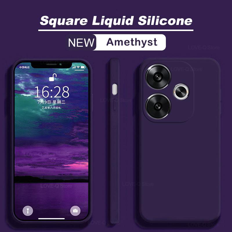 Soft TPU Cover For Poco F6 Pro Case Upgraded Liquid Silicone Phone Case