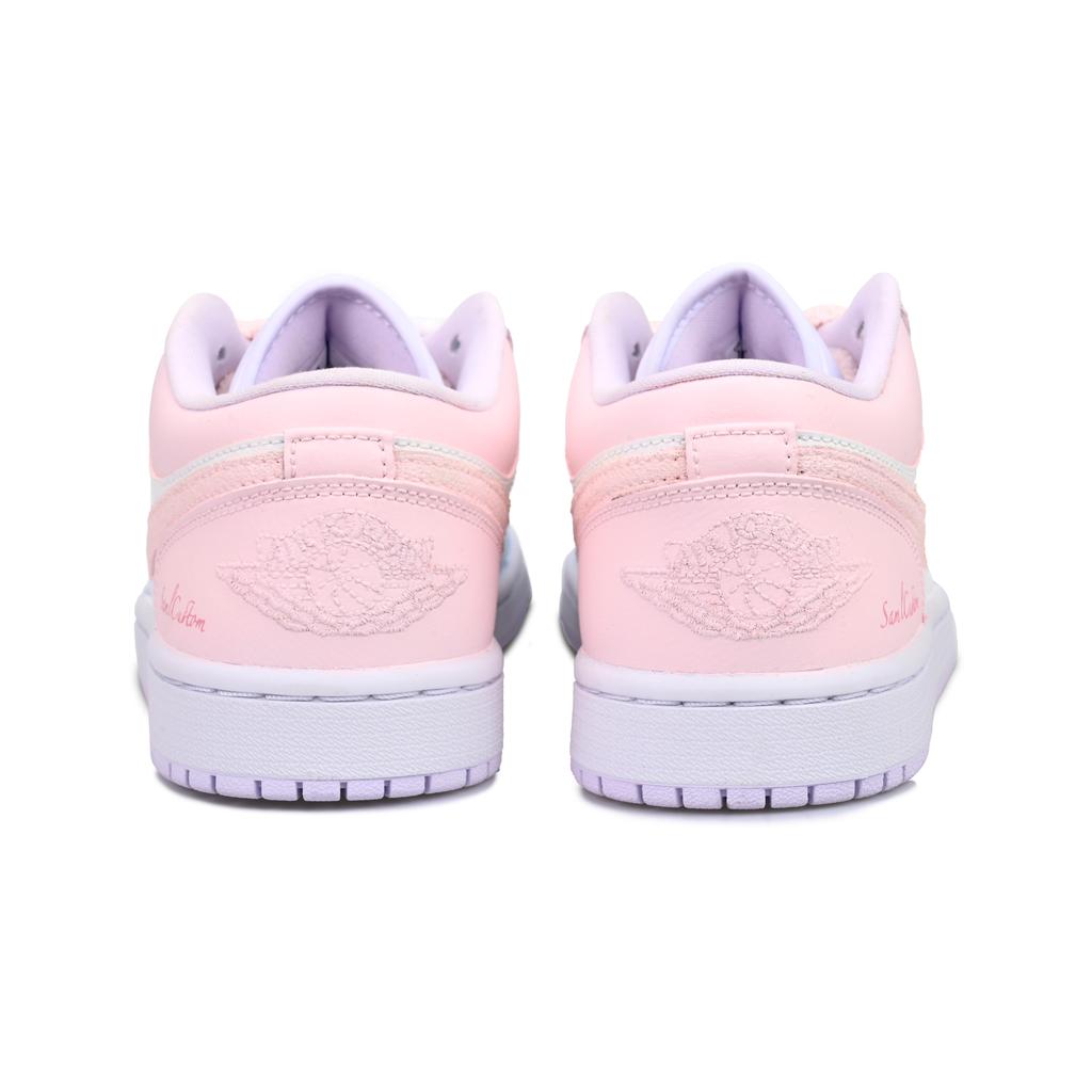 Jordan Air Jordan 1 Low top Vintage Basketball Shoes Women's Pink Blue DC0774-501(Team6-)