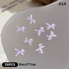 50Pcs Ice Transparent Color Bowknots Resin Nail Art Decorations 3D Mini Cute Bows Nail Charms For Diy Nails Accessories