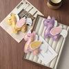 Miniso Cartoon Unicorn Pegasus Faux Leather Keychain/colorful Car Key Charm Cute Style Bag Accessory Gift