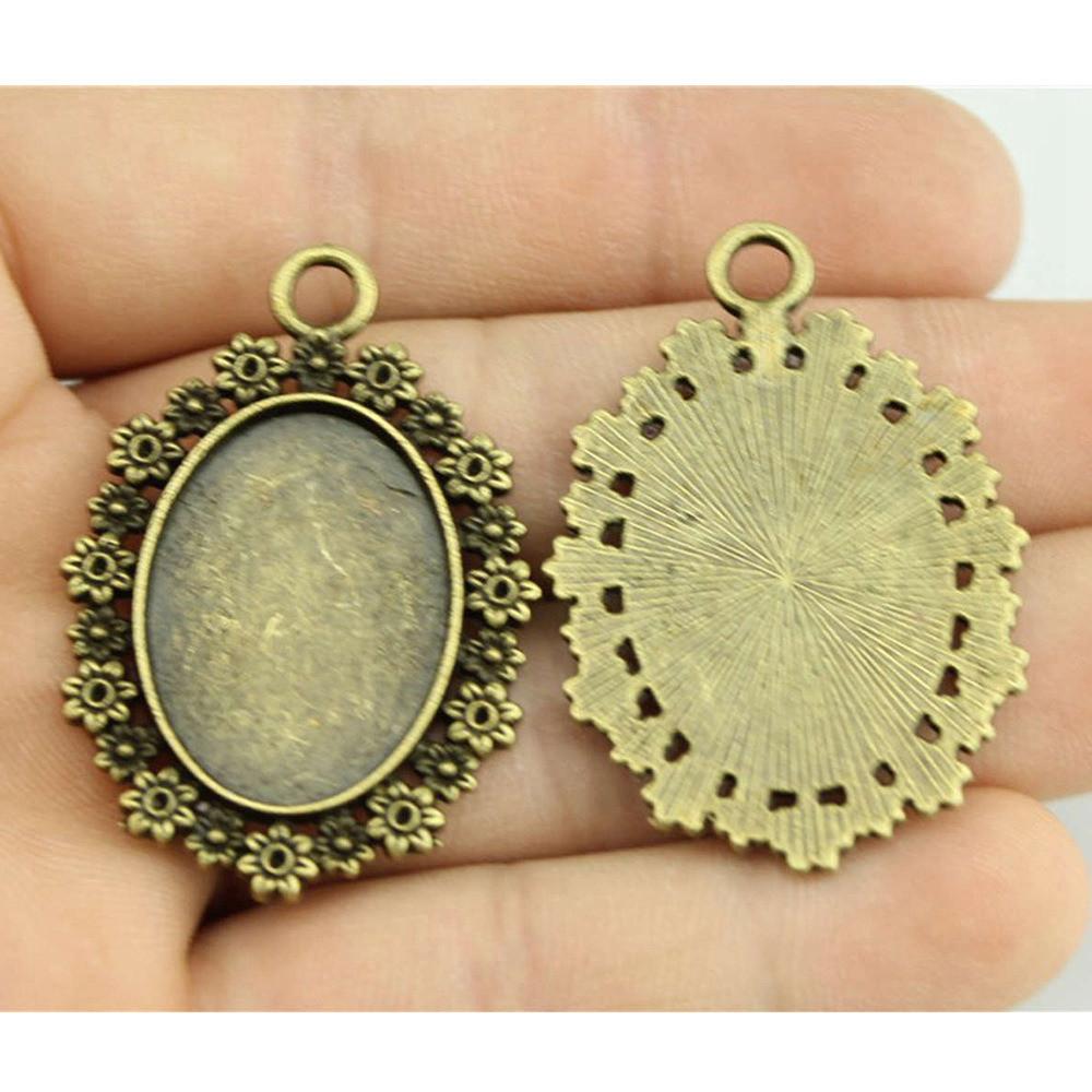 Owalna szklana baza kaboszonowa, oprawa, ramka pasująca 18x25mm 13x18mm, akcesoria, części, męska biżuteria, masywna, oryginalna dla Ciebie