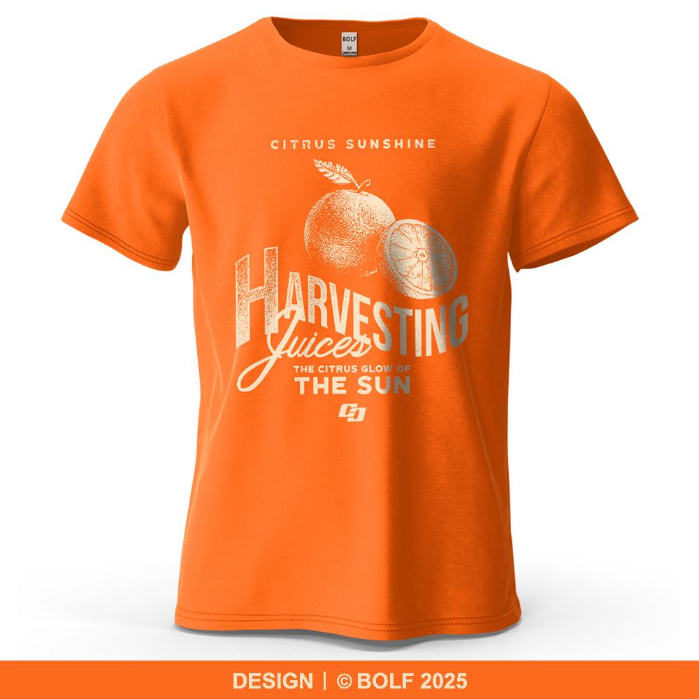 CITRUS SUNSHINE Printed Men's T-Shirt Oversized Vintage Graphic Tees for Women Tops Tees Summer Casual Streetwear