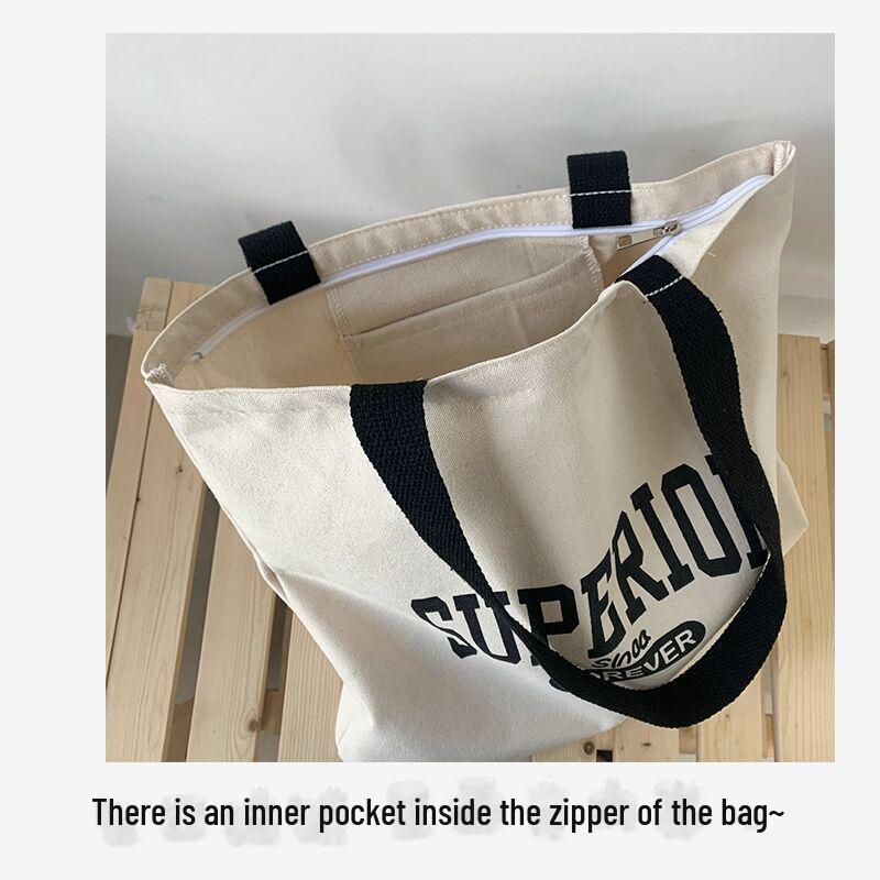 Retro Canvas-Tragetasche im japanischen Stil - Damen-Schultertasche mit großem Fassungsvermögen für Reisen, Yoga und Studenten