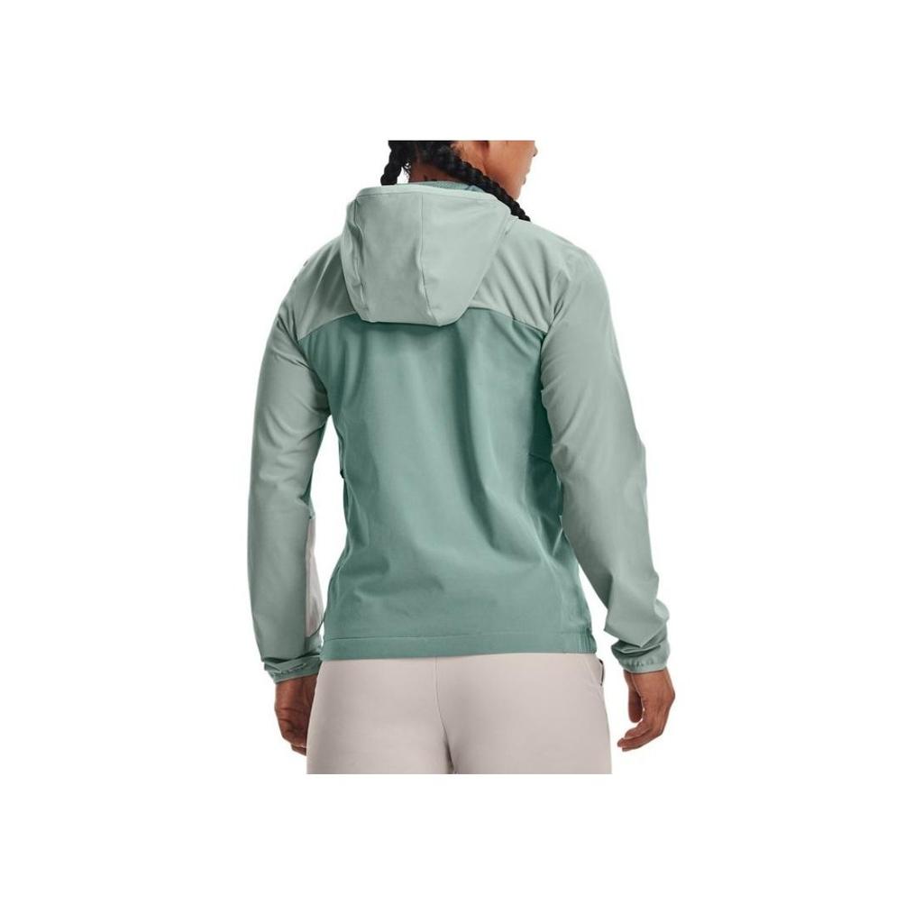 Under Armour Terrain Reflective Design Hooded Half-Zip Long Sleeve Sweatshirt Women Sweatshirt Green 1374536-177