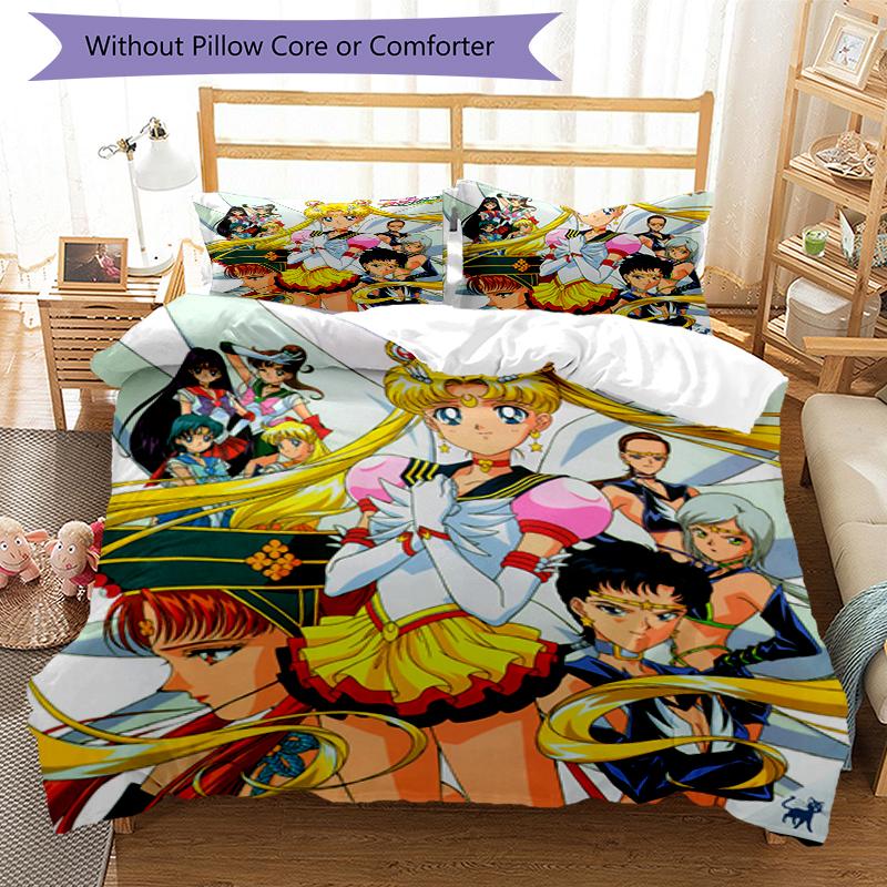 Sailor Moon Print Flannel Blanket, Soft Warm Lightweight Throw Blanket for living Room,Sofa Bed Camping office