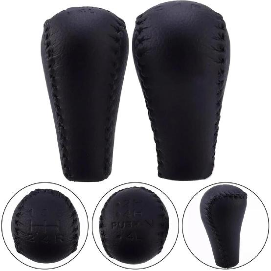 Car Gear Lever Decoration 2Pcs Leather Transfer Case Gear Shift Knobs Fit for Nissan Patrol GU Y61 GQ Y62 32865-40U00 Shifter Konb Car Interior Parts