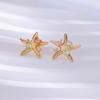 Popular Starfish Earrings for Women with a Simple, Compact and Versatile Temperament