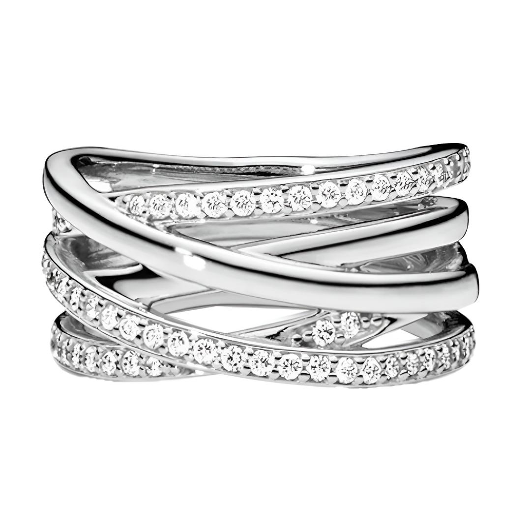 Pandora Sparkling Polished Line Ring Women jewelry 190919CZ 48