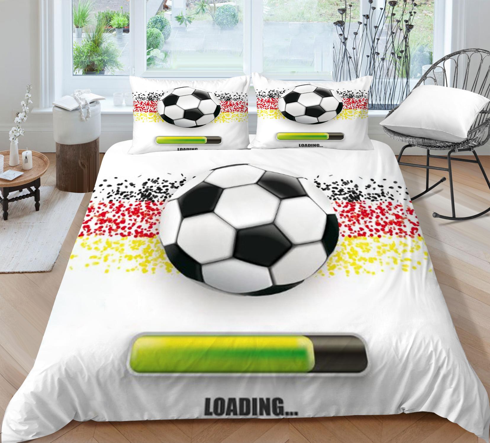

Покрывало на кровать с 3D футбольным тематическим принтом, домашнее постельное белье, пододеяльник, текстиль, полиэстер, домашнее постельное белье, теплое микрофибр... Single 135x200cm