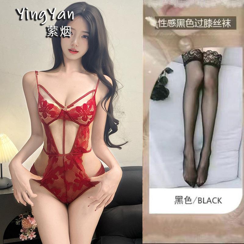 Sexy underwear, sexy lace suspender set, small chest, pure desire bra, hot bed, new onesie clothing