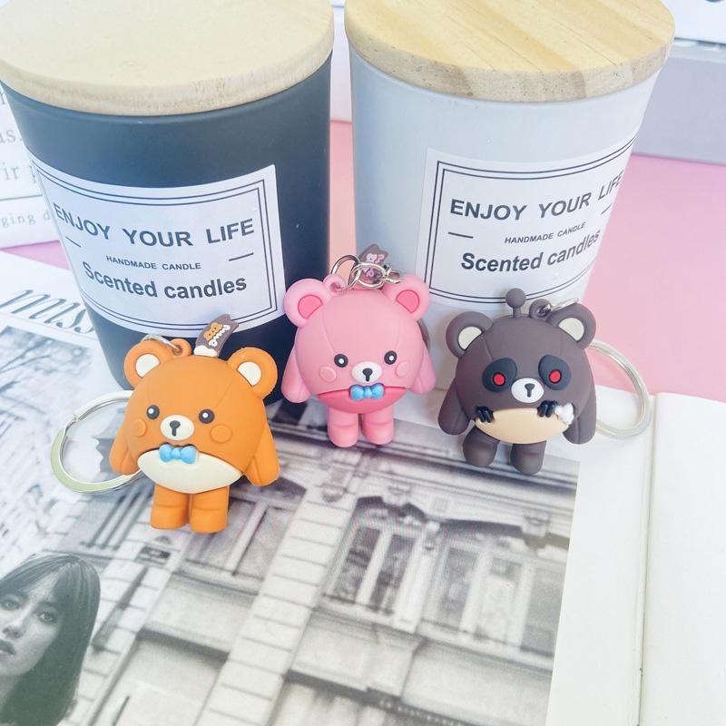 Keychain Eggie Party Pendant Bear Figure Keyring Bag Decoration Kid Gift Unisex