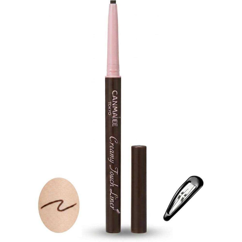 

Unbranded Canmake Creamy Touch Liner 03 Dark Brown With Original Makeup Hairpins