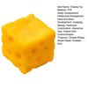 Stress Relief Cheese Squeeze Toy Slow Rising Triangular Square Cheese Sensory Toy Portable Kids Adults Simulated Food Pinch Fidget Toy