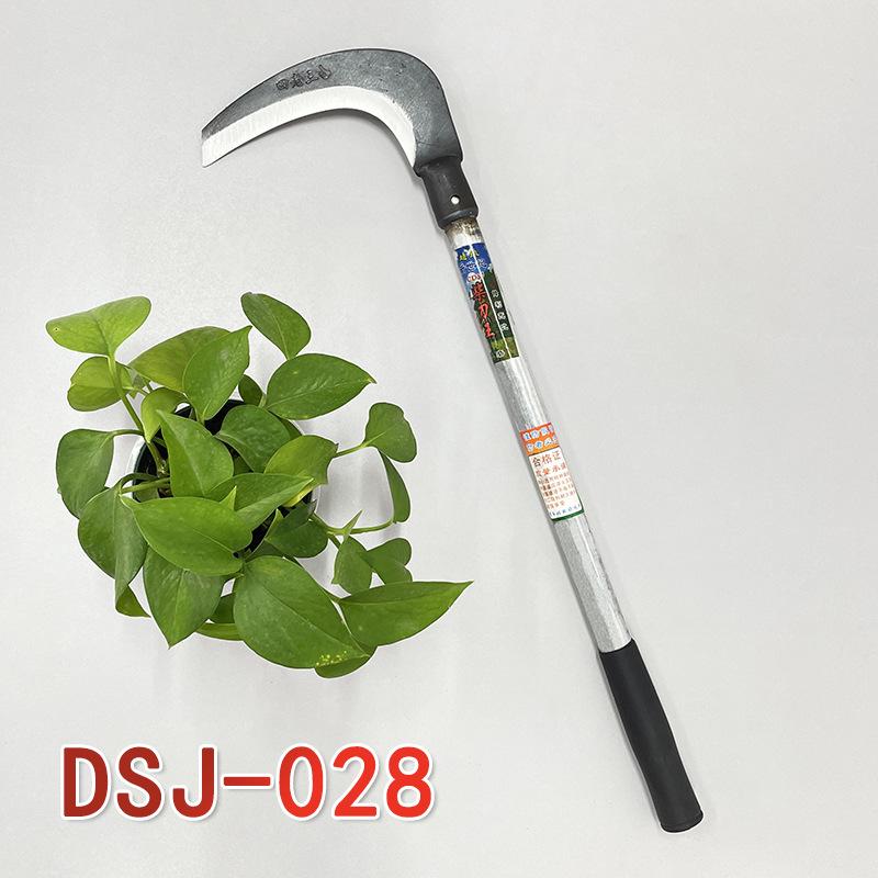 Sharp Manganese Steel Scythe: Long Handle Curved Knife for Corn, Rice, Wheat Harvesting and Household Weeding