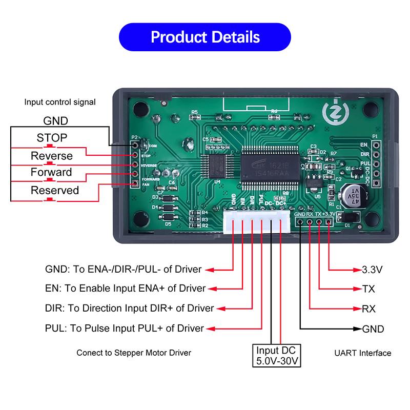 Dc 5-30V Cnc Stepper Motor Controller,Pemenol 1/128 Micro-Step Resolution