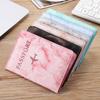 Marble Pattern Passport Holder with Ticket Clip and Custom Logo