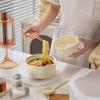 Cream Style Ceramic Ramen Bowl Set