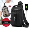 Men's USB Charging Multifunction Shoulder Chest Bag Backpack