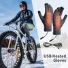 USB Touch Screen Gloves Winter Warm 3-Mode Temperature Electric Heated Gloves Heated Motorcycle Gloves for Cycling Running Drivi