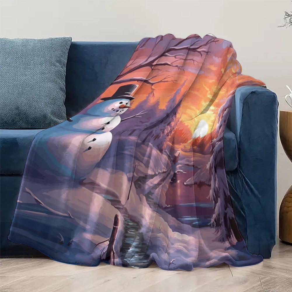 Tuniu Cozy Winter Forest Blanket - Sofa Bed Room Decor Throw Blanket for Home Decoration Outdoor Picnic Blanket