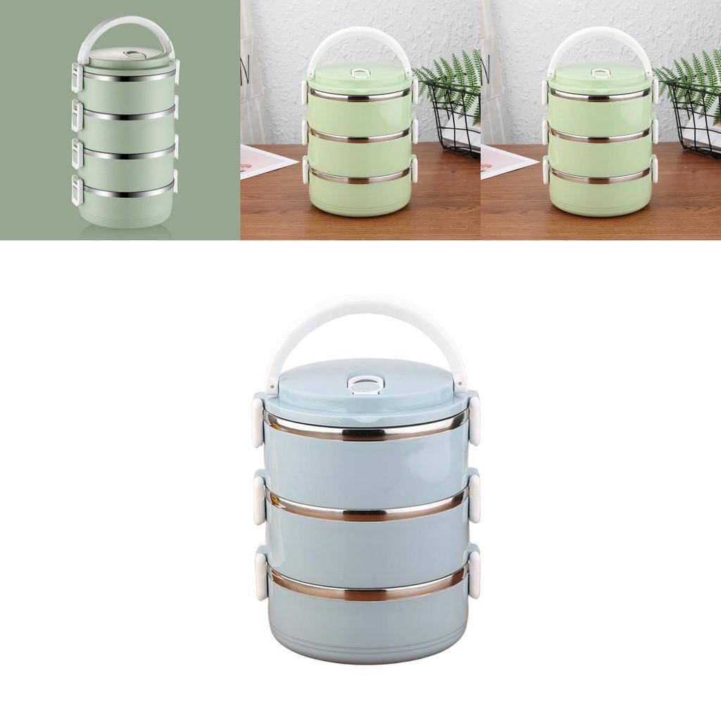 Stainless Steel Lunch Box With Stackable Compartments For Work And Picnic