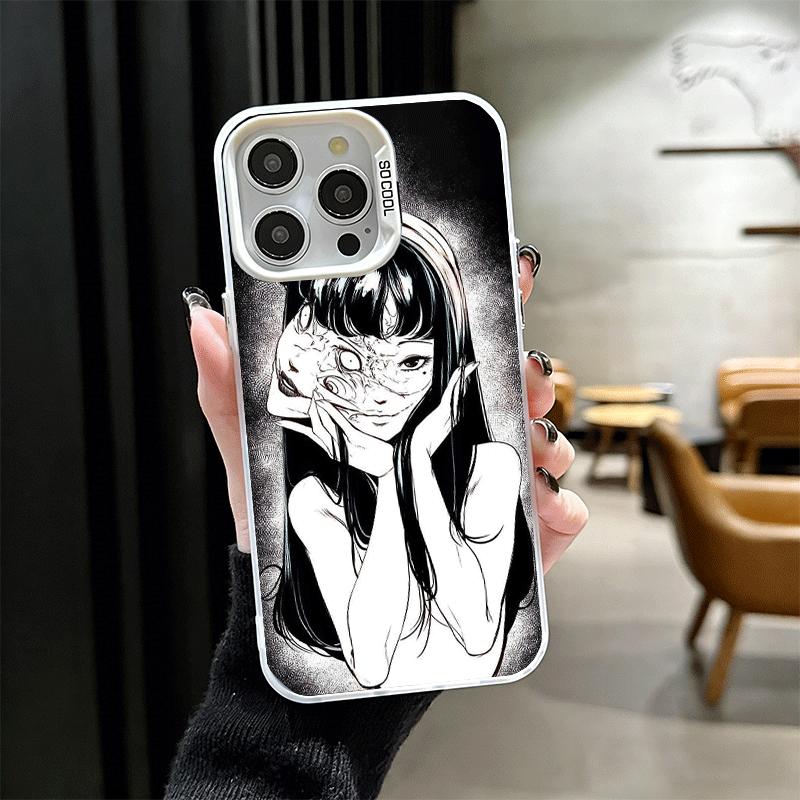 Japanese Horror Anime Soft Phone Case for iPhone 15 16 17 Pro Max 17Air 16E 14 Plus 13 12 Mini Shockproof Cover Back Shell