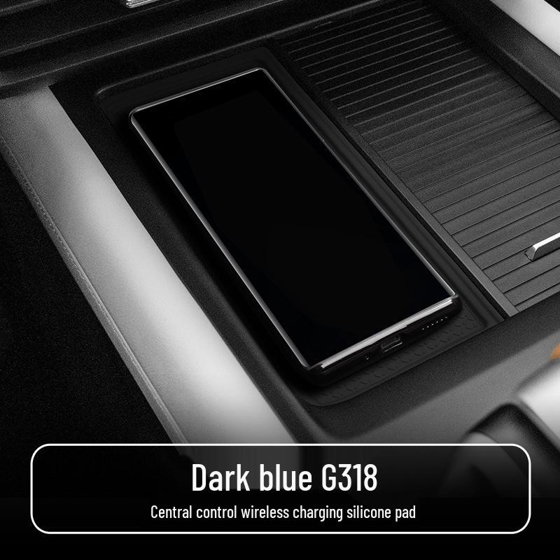 Deep Blue G318 Wireless Charging Silicone Pad for Car Console Decoration
