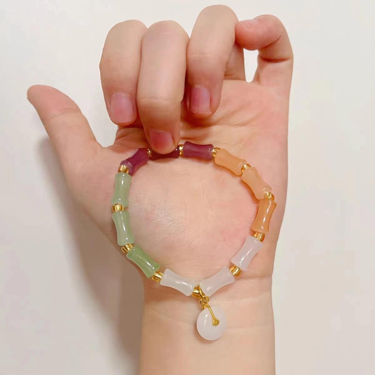 

New Chinese Color Bamboo Bracelet, Women S Fashion Is Rising Bracelet, Couple Students Send Girlfriends Hand Jewelry