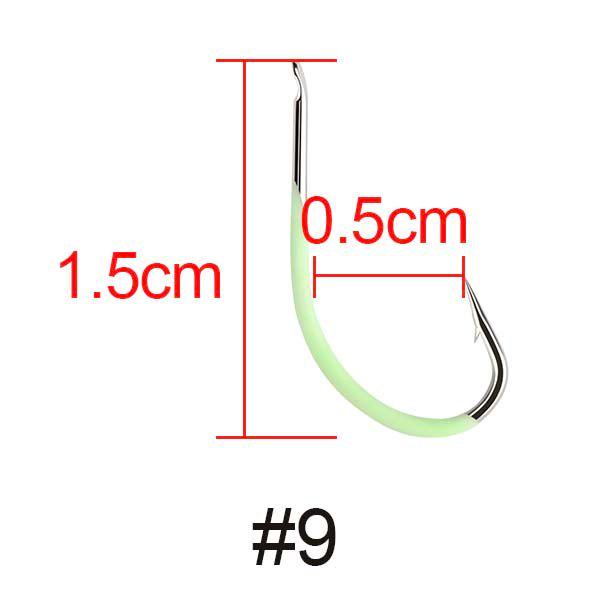 10 Teile/los High Carbon Stahl Leuchtende Angelhaken #9-#18 Angelhaken Langlebig stacheldraht haken Angelgerät