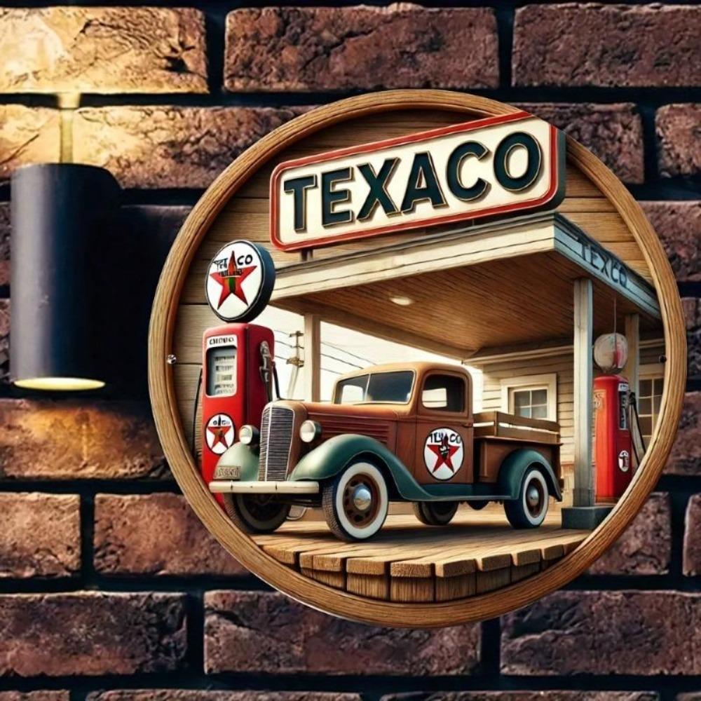 Texaco Vintage Metal Tin Sign Retro Garage Wall Decor Rustic Gas Station Artwork Aluminum Home Decor