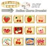 Sweet Cherry Strawberry Heart Flower Y2K Gold Color Italian Charm Links Fit 9MM Bracelet Stainless Steel Making DIY Jewelry