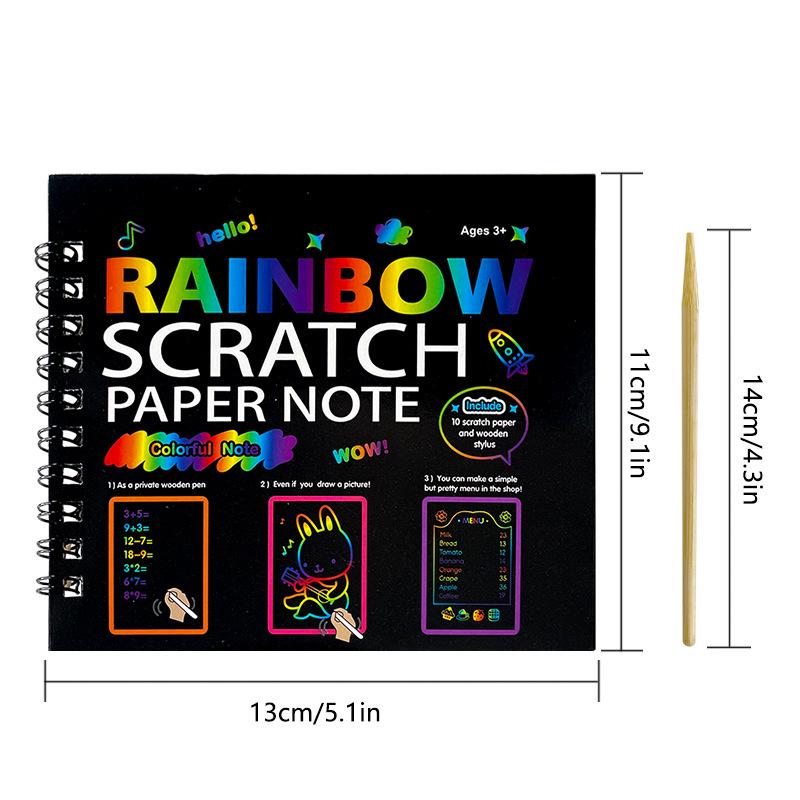 Kids' DIY Scratch Art Book: Creative Colorful Doodle & Drawing Book for Kindergarten
