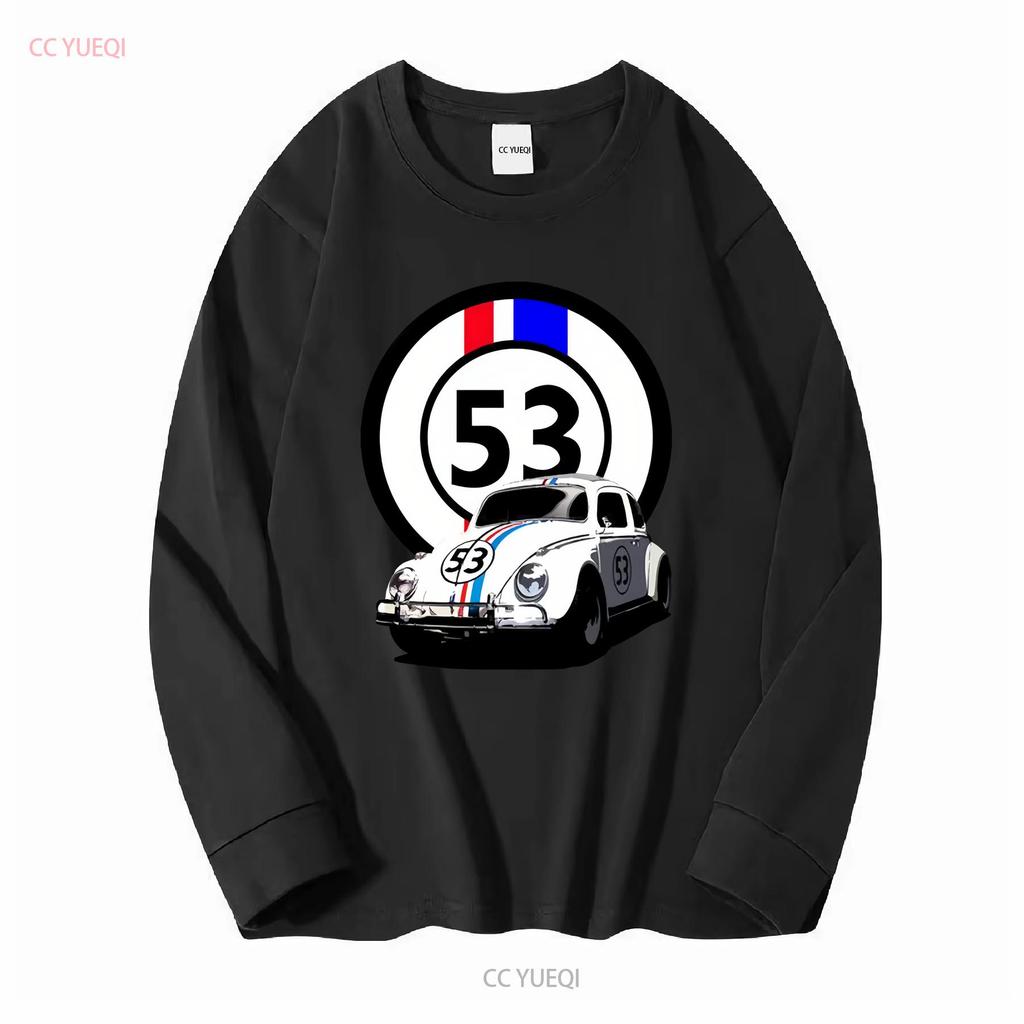 Herbie il Maggiolino Film Targa Numero 53 T-shirt vintage Lavata Alla Moda Morbida Traspirante Unisex Comoda