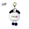 Cartoon Ball Keychain Plush Keychain Fluffy Pompom with Metal Clasp Girls Backpack Charms Backpacks Handbags Keys Decorative Pendant for Men