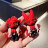 American Keychain Hellboy Style Demon Key Accessory Soft Rubber Long Horn