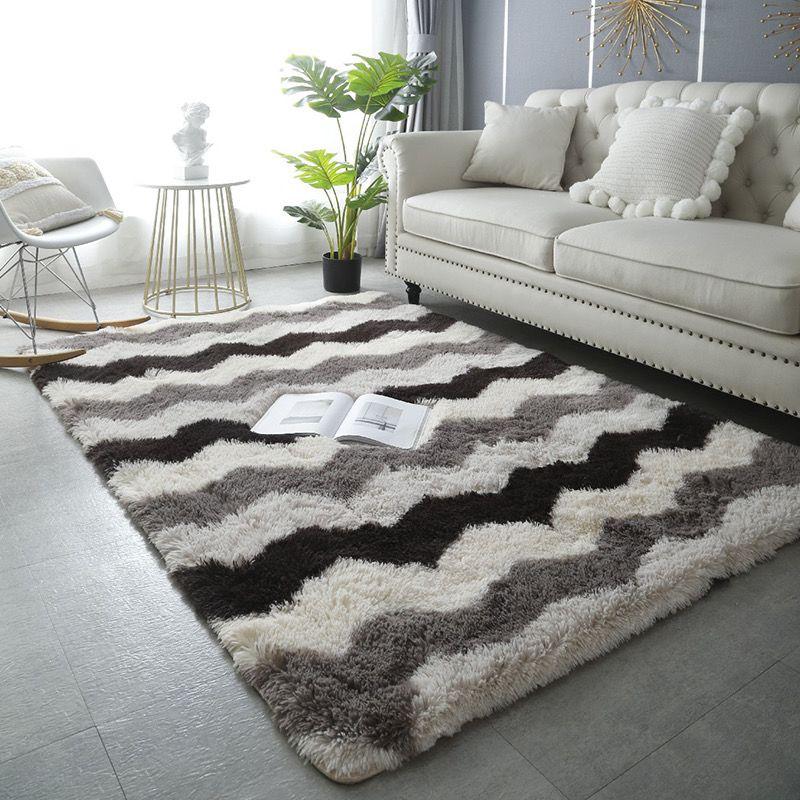 Plush Carpet Bedside Carpet Living Room Fully Covered Large Area Carpet Homestay Mat