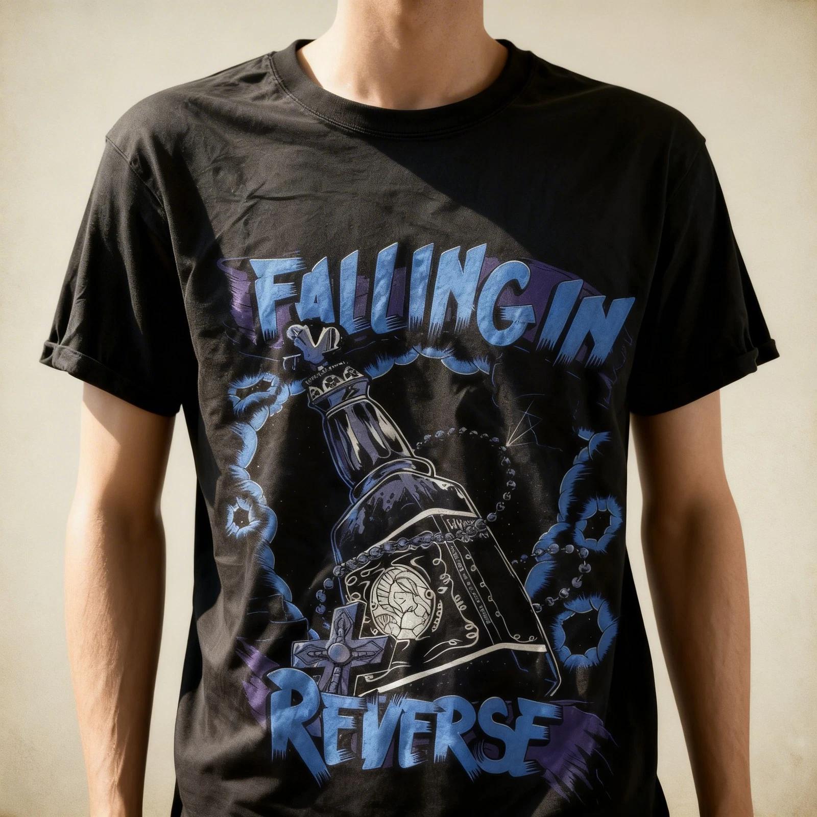 Rare Falling in Reverse Band Short Sleeve Black All Size Shirt M