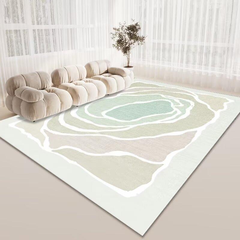 Simple Crystal Velvet Carpet, Living Room Coffee Table Dirt-Resistant And Easy To Take Care Of Floor Mat, Hotel Lobby Homestay Floor Mat