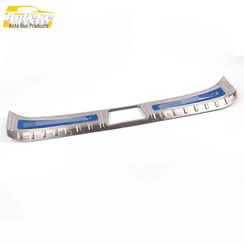 Cheetah CS9 Rear Bumper Trim: Stainless Steel Trunk Protector & Decorative Pedal Sticker.