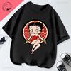 Hot Sale BettyBoop Camiseta Kawaii Cartoon Retro Style Cotton Crewneck Casual Y2k Clothes  T-Shirt Shoujo Girl Style Creativity