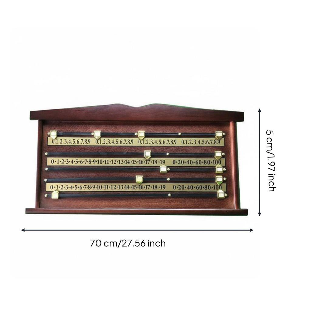 Snooker Score Counter Solid Wood Wooden Billiard Scoring Board Clear Visible