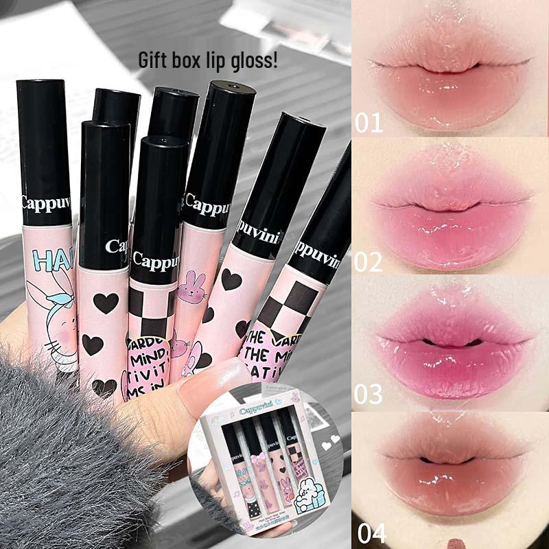 Cappuvini Happy Rabbit Water Glow Lip Glaze - Spring/Summer Collection for a Youthful Look.