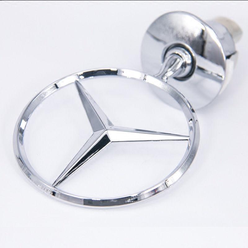 Premium Mercedes Benz Chrome Logo Hood Badge Emblem For Classic And Modern W201 W124