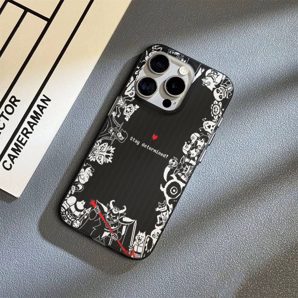 D-Deltarune Ralsei For iPhone 17 16 15 14 13 12 11 Pro Max Plus Pro Corrugated Shockproof Matte Phone Cover