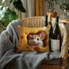1 Stück Niedliches Maus & Käse Kissen, Verspieltes Tierdruckkissen, Ideales festliches Geschenk für Heimdekoration & Wohnraum im Herbst-Thema