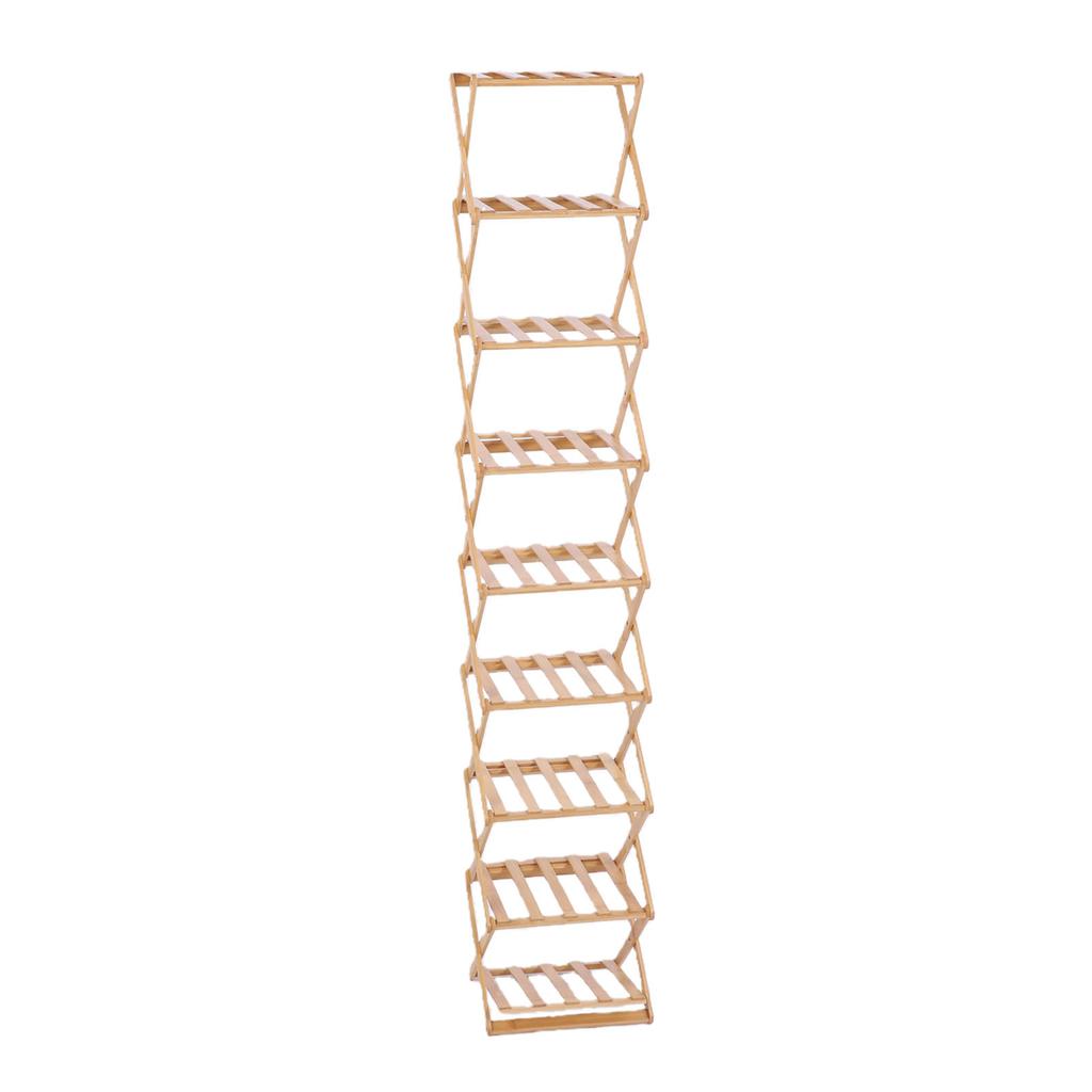 Corner Shoe Rack Multi Tier Foldable Space Saving Wood Shoe Organizer for Home Dormitory Entrance