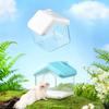 Hamster Badhaus Form Klar Sichtbar Rennmaus Zwerghamster Sandbad Behälter Box Kleintiere Badezimmer Toilette Hamsterkäfig Zubehör