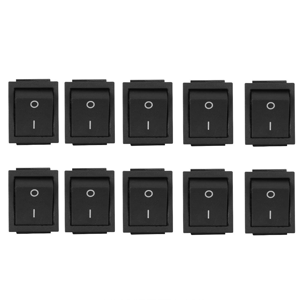 10PCs 2‑Position Switch Rocker On Off 4‑Pin KCD4 Heat Resistance Industrial Accessories