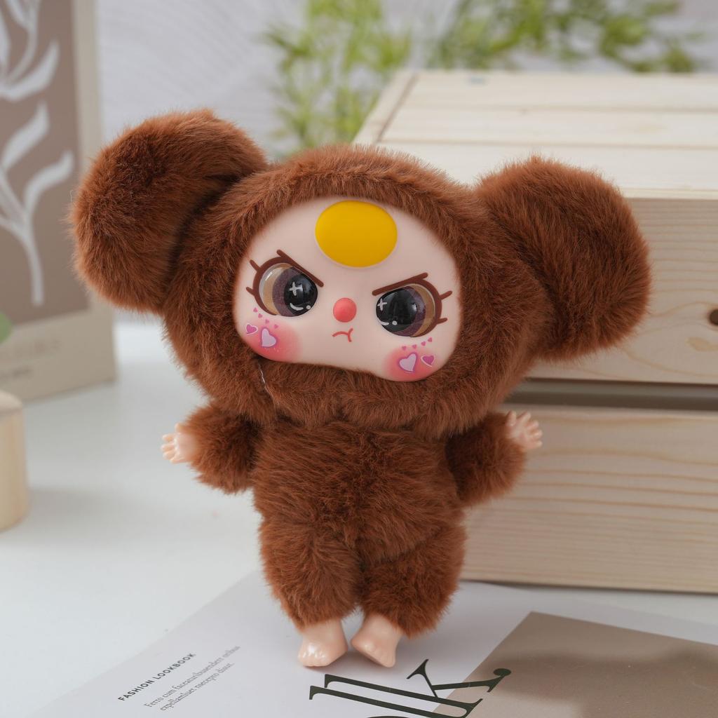 Neues Baby Drei Vinylpuppe Tier Kleiner Hase Plüschtier Anhänger Niedliches Kindergeschenk