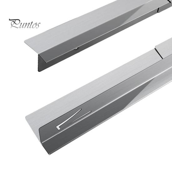 2Pcs Stainless Steel Stove Gap Covers Heat Resistant Stove Guard Adjustable Length Stove Gap Filler for Kitchen Oven Counter Range Trim Kit